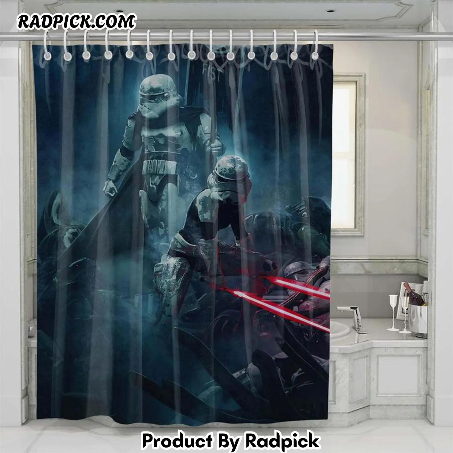 The first imperial order star wars shower curtain set for bathroom decor best gift for friends rp38788